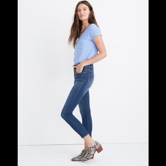 Madewell 9" Mid-Rise Crop Jeans Button Edition S. 27 - Picture 4 of 9